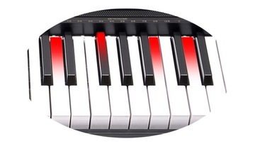 Keyboard Organy pianino Podświetlane klawisze NAUKA GRY + STATYW + NAKLEJKI