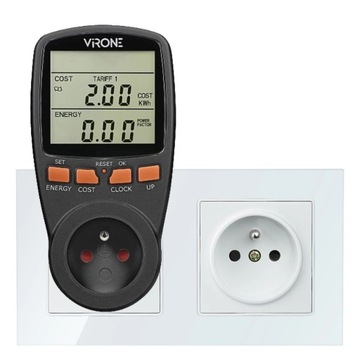 Двухтарифный ваттметр-калькулятор счетчик электроэнергии с ЖК-дисплеем ORNO