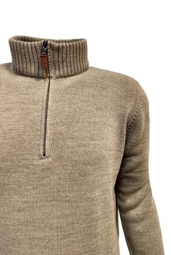 СВИТЕР МУЖСКОЙ, КОРОТКАЯ МОЛНИЯ, ВОРОТНИК-СТОЙКА, CAMEL XXL