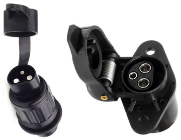 WTYCZKA + GNIAZDO ELEKTRYCZNE ZAŚLEPKA ZESTAW 3-PINY 12V-24V