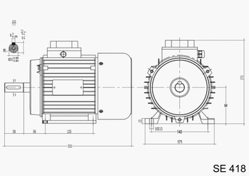 Silnik elektryczny Kupczyk 3,0 kW 4,0 KM 3fazy 400V 2840RPM zwoje miedziane