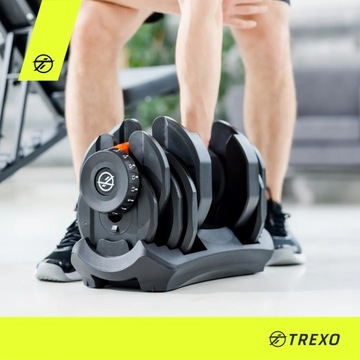 Регулируемая гантель TREXO 40 кг черная HT-18792700
