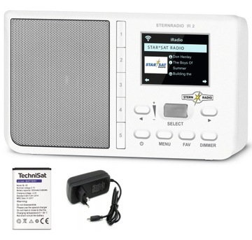 Radio sieciowo-bateryjne internetowe TechniSat Sternradio IR 2 Białe