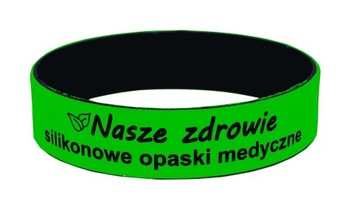 BRANSOLETKA OPASKA SILIKONOWA Z TWOIM NAPISEM 22cm