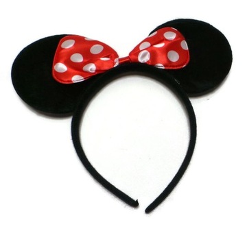 OPASKA NA GŁOWĘ MYSZKA MINNIE USZY Z KOKARDĄ
