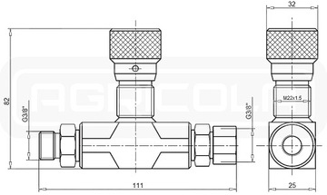 Клапан дроссельный VRFB 90 3/8