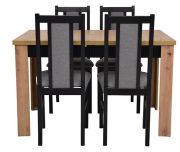 ELEGANCKI STÓŁ Z 4 KRZESŁAMI DO SALONU, JADALNI