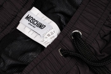 MOSCHINO luksusowe włoskie szorty kąpielowe spodenki BLACK roz.S