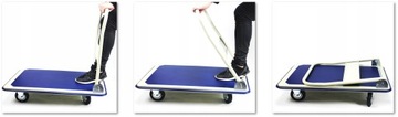 WÓZEK TRANSPORTOWY MAGAZYNOWY PLATFORMOWY 150 KG