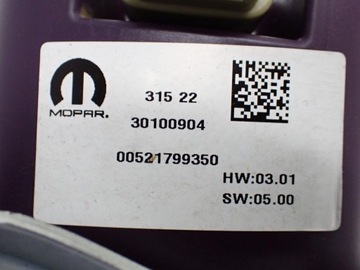 KLAKSON SIGNÁL TRUBKA SIRÉNA ALARMU ORIG. 00521799350 JEEP COMPASS II 23R