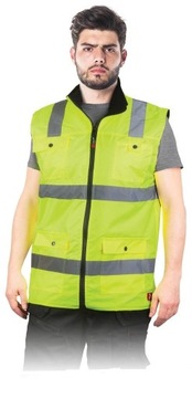 BEZRĘKAWNIK OCHRONNY OCIEPLANY - REIS - CITRON 3XL Żółty