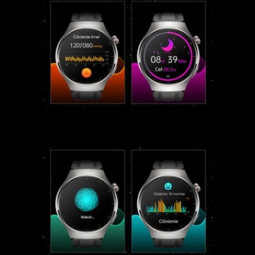 SMARTWATCH ZEGAREK MĘSKI ENTER EKG POMIAR CUKRU PULS CIŚNIENIE ROZMOWY PL