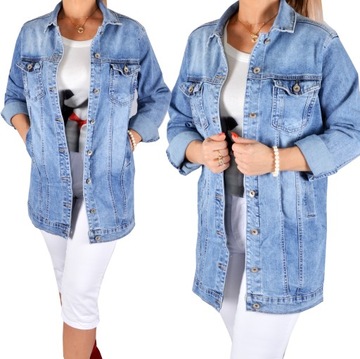 Katana Kurtka Damska Jeans Parka Jeansowa PLUSsize