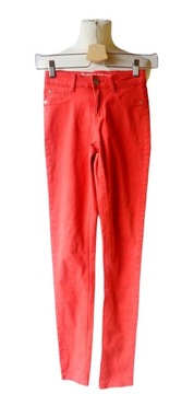 Spodnie Czerwone Cubus XXS 32 Rurki Jegging Jane