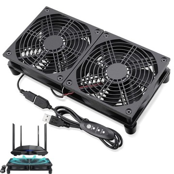 WENTYLATOR KOMPUTEROWY 120X120 WIATRAK COOLING PODWÓJNE USB NIEMY