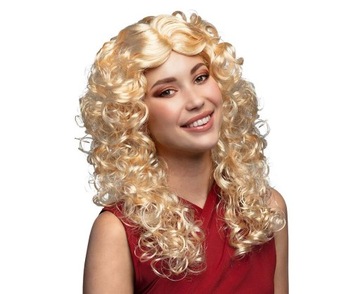 Peruka Norah Kręcone Blond Loki Blondynka Sztuczne Włosy