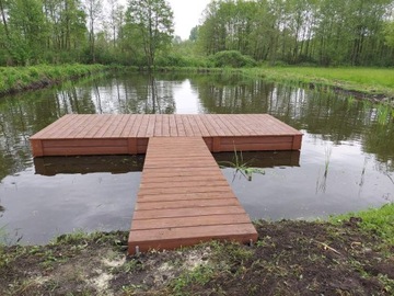 Модуль пристани для яхт с плавучим мостом и плотом