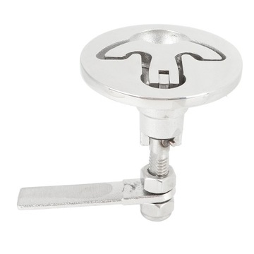 Zatrzask do luku łodzi z płytą tylną 62mm stal nierdzewna 316 srebrny zamek