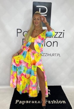 PAPARAZZI FASHION KOMPLET SPÓDNICA BLUZKA SUKIENKA