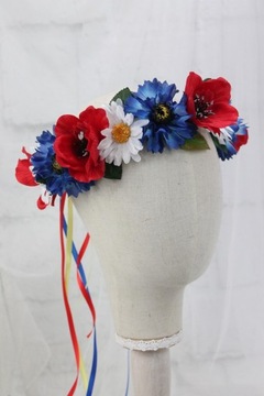 Народный венок, маки, васильки, ромашки, КРАКОВ