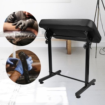 Регулируемый по углу подлокотник и компактный утолщенный стол.