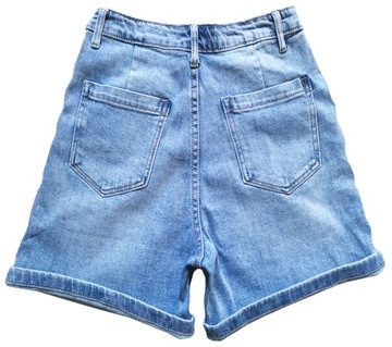 DAMSKIE SPODENKI JEANSOWE M.SARA SZORTY MOM FIT SZEROKIE NOGAWKI