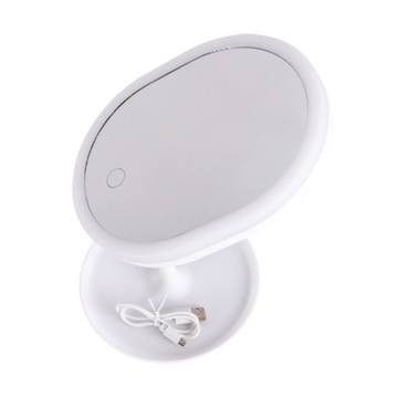 Косметическое зеркало для макияжа со светодиодной подсветкой, белое PRINCESSA LED Ideus