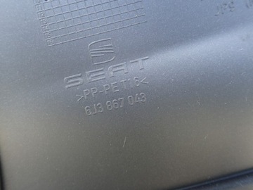 Обивка оставлена ​​заднее сиденье с беконом ibiza 6j 6j3 iv 3d