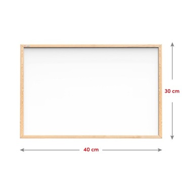Белая магнитная доска 30х40см, деревянная рамка.