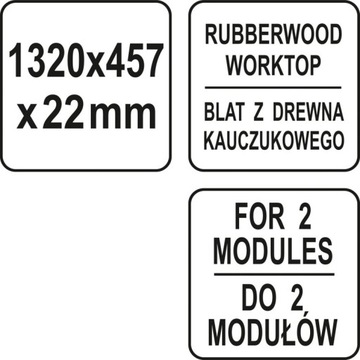 YATO BLAT DREWNIANY DO SZAFEK WARSZTATOWYCH 132 cm