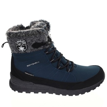 Granatowe ciepłe buty zimowe śniegowce ROZ. 40