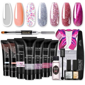 Rosalind 7PCS Duża FLEXY GEL POLY AKRYLOŻEL ZESTAW