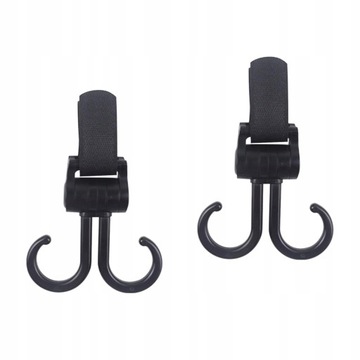 2Pcs Double Stroller Swivel Hooks Universal