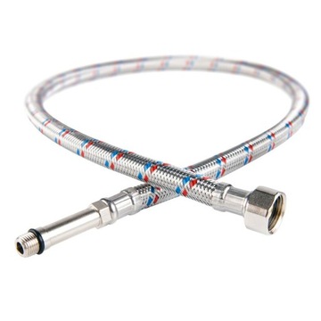 WĄŻ WĘŻYK W OPLOCIE DO BATERII DŁUGI M10 3/8 60cm DŁUGA KOŃCÓWKA + gratis!