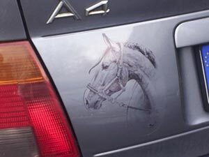 Автомобильная наклейка «РИСУНОК ЛОШАДИ»