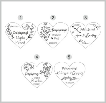 Свадебные магниты «Спасибо» из оргстекла, гравировка, 20 шт.