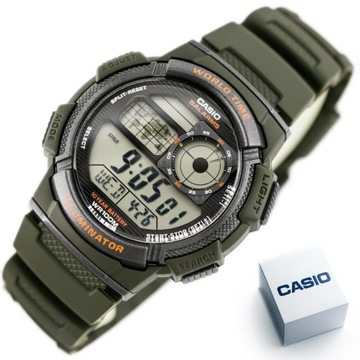 WODOSZCZELNY ZEGAREK MĘSKI CASIO AE-1000W 3AVDF + PUDEŁKO NA PREZENT