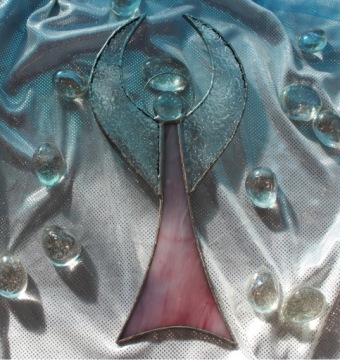 Современное стекло Тиффани розовый ангел