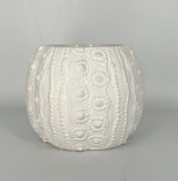 Osłonka na doniczkę biała ceramiczna