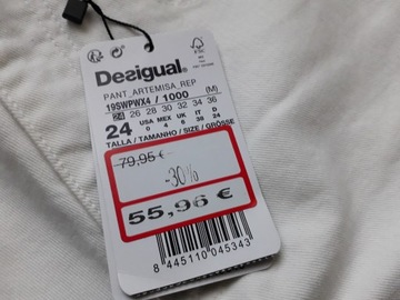 DESIGUAL-SUPER SPODNIE PANT ARTEMISA REP 24 J