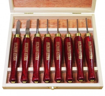 HOLZMANN Dłuta tokarskie HSS micro 8szt w walizce