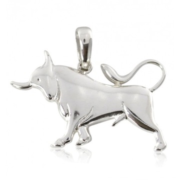 DUŻY WISIOREK ZNAK ZODIAKU BYK SREBRO 925