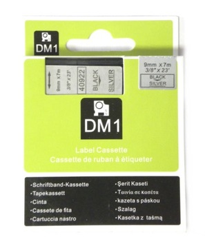 Taśma zamiennik Dymo 40922 9mm czarny/srebrnym