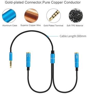 Кабель-адаптер для наушников, разветвитель Jack 3,5 КАЧЕСТВО