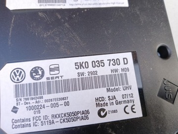 MODUL BLUETOOTH VW GOLF VI PASSAT B7 CC 5K0035730D