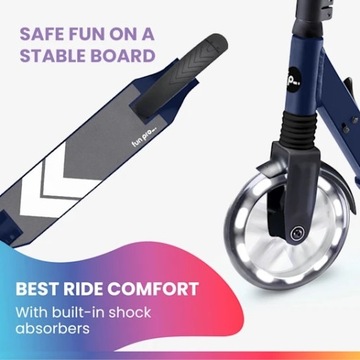 БОЛЬШОЙ СКЛАДНОЙ СКУТЕР СО СВЕТОДИОДНЫМ ТОРМОЗОМ