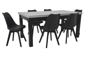 Komplet 6x krzesła SKANDYNAWSKIE + stół LAMINAT