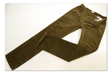 Wrangler Texas Slim Teak spodnie sztruksy W32 L34