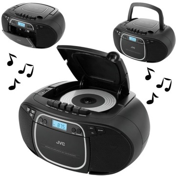 BOOMBOX RADIOODTWARZACZ CZARNY RC-E451B JVC CD USB WyświetlaczLCD MP3 Radio