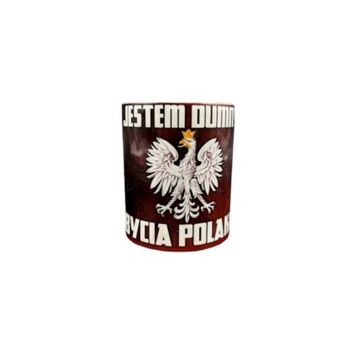 KUBEK PORCELAN JESTEM DUMNY Z BYCIA POLAKIEM KB005